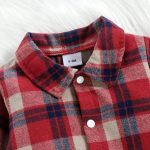 ODASIRA Baby Boy Clothes Infant Outfits Long Sleeve Plaid Bodysuit Romper + Jeans Overalls Jumpsuit Pants Sets - Image 8